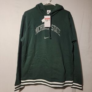 Nike Michigan State Spartans College Game Day  Pullover Hoodie Green Size Large